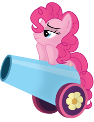Size: 4825x6207 | Tagged: safe, artist:abydos91, pinkie pie, earth pony, pony, g4, absurd resolution, bedroom eyes, female, mare, party cannon, show accurate, simple background, transparent background, vector