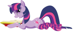 Size: 8150x4692 | Tagged: safe, artist:silentazrael, twilight sparkle, pony, unicorn, g4, absurd resolution, clothes, cute, female, hooves, profile, prone, simple background, socks, solo, striped socks, transparent background, twiabetes, unicorn twilight, vector