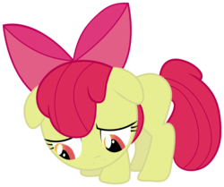 Size: 4300x3600 | Tagged: safe, artist:nightmarelunar, apple bloom, g4, sad, simple background, transparent background, vector