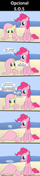 Size: 800x3507 | Tagged: safe, artist:frank1605, artist:loceri, fluttershy, pinkie pie, g4, spanish, translation