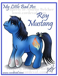 Size: 600x776 | Tagged: safe, artist:amelie-ami-chan, fullmetal alchemist, ponified, roy mustang