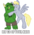 Size: 994x1013 | Tagged: safe, artist:blackfeathr, derpy hooves, pegasus, pony, troll (fantasy), g4, duo, eyes closed, female, hug, image macro, mare, troll