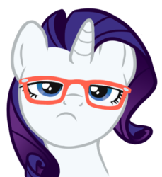 Size: 425x464 | Tagged: safe, artist:blackfeathr, rarity, pony, unicorn, g4, female, glasses, hipster, horn, mare, simple background, solo, transparent background