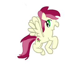 Size: 883x904 | Tagged: safe, artist:kkqj27, roseluck, pegasus, pony, g4, female, pegasus roseluck, race swap, simple background, solo, white background