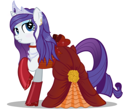 Size: 800x700 | Tagged: safe, artist:blueaugen, rarity, pony, g4, alternate hairstyle, clothes, dress, female, simple background, solo, transparent background