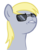 Size: 586x692 | Tagged: safe, artist:blackfeathr, derpy hooves, pegasus, pony, g4, dat ass, female, mare, meme, simple background, solo, sunglasses, transparent background