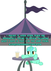 Size: 500x691 | Tagged: safe, lyra heartstrings, g4, meta, pony confession, text