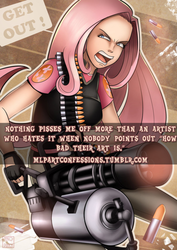 Size: 500x707 | Tagged: safe, fluttershy, human, g4, humanized, meta, pony confession, team fortress 2, text