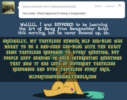 Size: 500x395 | Tagged: safe, snails, g4, confession, meta, pony confession, text