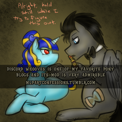 Size: 500x500 | Tagged: safe, artist:jitterbugjive, doctor whooves, time turner, oc, oc:anata, pegasus, pony, ask discorded whooves, g4, discord whooves, discorded, doctor who, meta, pony confession, sonic screwdriver, text, the doctor