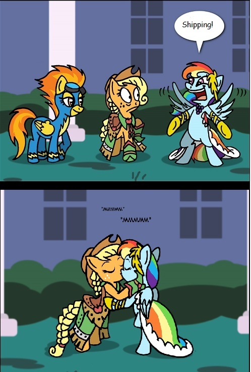 65683 Safe Artistniban Destikim Edit Applejack Rainbow Dash Spitfire Appledash Comic 1722