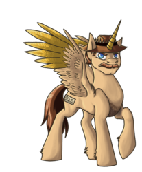 Size: 795x962 | Tagged: safe, artist:overcharge, alicorn, pony, ponified, saxton hale, simple background, team fortress 2, transparent background