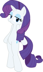 Size: 1233x2046 | Tagged: safe, artist:hoodie-stalker, rarity, pony, unicorn, g4, belly, bipedal, female, looking at you, simple background, solo, transparent background, vector