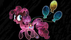 Size: 1920x1080 | Tagged: safe, artist:chingypants, pinkie pie, earth pony, pony, g4, female, mare, solo, space, wallpaper