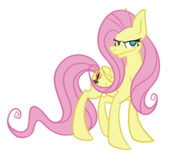 Size: 935x865 | Tagged: safe, artist:zuzzzz, fluttershy, pegasus, pony, .mov, shed.mov, g4, female, fluttershed, mare, pony.mov, simple background, solo, transparent background