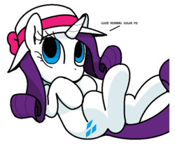 Size: 655x545 | Tagged: safe, artist:claireannecarr, rarity, pony, g4, hat, solo