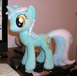 Size: 700x693 | Tagged: dead source, safe, artist:hystree, lyra heartstrings, pony, unicorn, g4, irl, photo, plushie, solo