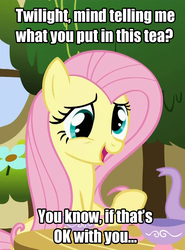 Size: 798x1078 | Tagged: safe, edit, edited screencap, screencap, fluttershy, pegasus, pony, g4, cup, female, image macro, mare, open mouth, solo, teacup