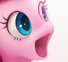 Size: 234x216 | Tagged: safe, artist:dfer32, pinkie pie, earth pony, pony, g4, bust, cropped, cute, diapinkes, female, gasp, gradient background, happy, mare, open mouth, open smile, pog, ponk, portrait, reaction image, simple background, smiling, solo, weh, white background