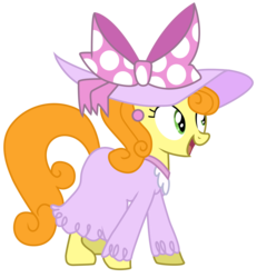 Size: 8000x8645 | Tagged: dead source, safe, artist:eruvon, carrot top, golden harvest, pony, g4, absurd resolution, clothes, dress, female, simple background, solo, transparent background, vector