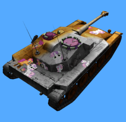 Size: 666x647 | Tagged: safe, scootaloo, sweetie belle, g4, tank (vehicle), world of tanks