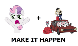 Size: 1337x796 | Tagged: safe, sweetie belle, g4, dan, dan vs, exploitable meme, make it happen, meta, oh come on