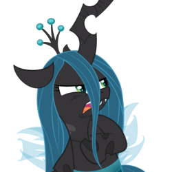 Size: 1000x1000 | Tagged: safe, artist:xn-d, queen chrysalis, changeling, changeling queen, g4, crown, cute, cutealis, ew gay, female, frown, jewelry, meme, open mouth, regalia, simple background, solo, transparent background, wings