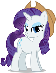 Size: 589x759 | Tagged: safe, rarity, pony, unicorn, g4, applejack's hat, cowboy hat, female, hat, mare, simple background, solo, white background