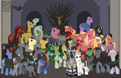 Size: 1500x971 | Tagged: safe, artist:lissa-quon, a song of ice and fire, game of thrones, iron throne, ponified