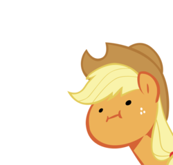 Size: 900x861 | Tagged: safe, artist:haloreplicas, applejack, g4, simple background, transparent background, vector, wut face