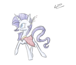 Size: 800x680 | Tagged: safe, artist:nos-talgia, rarity, pony, g4, clothes, dress, solo