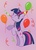 Size: 1920x2670 | Tagged: safe, artist:bcrich40, twilight sparkle, g4, balloon, happy, hat, party hat, party horn, streamers