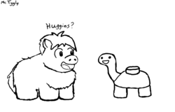 Size: 750x480 | Tagged: safe, artist:mr tiggly the wiggly walnut, fluffy pony, asdfmovie, fluffy pony original art, mine turtle, this will end in explosions, this will not end well