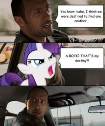 Size: 499x601 | Tagged: safe, rarity, g4, dwayne johnson, filly, race to witch mountain, the rock