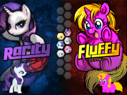 Size: 640x480 | Tagged: safe, artist:marcusmaximus, edit, rarity, fluffy pony, fighting is magic, g4, game, japanese