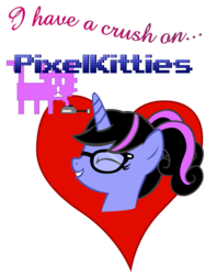 Size: 3000x4000 | Tagged: safe, artist:stinkehund, oc, oc only, oc:pixelkitties, pony, glasses, heart, solo