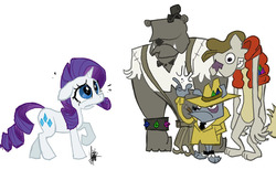 Size: 800x493 | Tagged: safe, artist:theartrix, rarity, diamond dog, g4, redesign