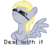 Size: 886x791 | Tagged: safe, artist:blackfeathr, derpy hooves, pegasus, pony, g4, deal with it, female, mare, solo