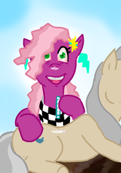 Size: 700x1000 | Tagged: dead source, safe, artist:sirbriggz, cheerilee, mayor mare, earth pony, pony, g4, 80s, 80s cheerilee, bloodshot eyes, cocaine, drugs, duo