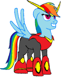 Size: 529x616 | Tagged: safe, artist:buraicybeast, rainbow dash, g4, crossover, mega man (series)