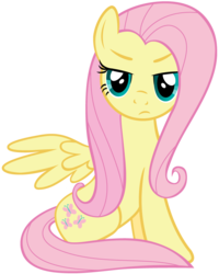 Size: 800x1000 | Tagged: safe, artist:mihaaaa, fluttershy, pegasus, pony, g4, artifact, female, mare, simple background, sitting, solo, transparent background, upset, vector