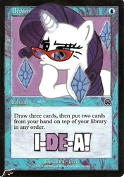 Size: 321x455 | Tagged: safe, artist:blackwingstudio, rarity, pony, g4, card, magic the gathering, solo