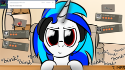 Size: 1100x619 | Tagged: safe, artist:abaddon41, dj pon-3, vinyl scratch, pony, unicorn, g4, ask, female, lesbian, man vs machine, scout (tf2), ship:scratchtavia, shipping, team fortress 2, video game