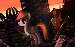 Size: 3300x2068 | Tagged: safe, artist:metadragonart, applejack, rainbow dash, g4, high res