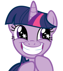 Size: 3575x4000 | Tagged: safe, artist:atomicgreymon, twilight sparkle, pony, unicorn, g4, lesson zero, female, grin, mare, rapeface, reaction image, rubbing hooves, simple background, smiling, solo, squee, starry eyes, transparent background, unicorn twilight, vector, wingding eyes