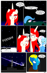 Size: 792x1224 | Tagged: safe, artist:dekomaru, trixie, oc, oc:hazel lulamoon, oc:the detective, oc:venus, comic:the greatest gift, g4, comic, what happens in haygas