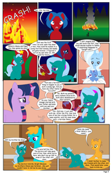 Size: 792x1224 | Tagged: safe, artist:dekomaru, trixie, twilight sparkle, oc, oc:hazel lulamoon, oc:nebula, comic:the greatest gift, lulamoon sonata, g4, comic