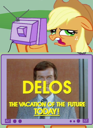 Size: 561x771 | Tagged: safe, applejack, human, pony, g4, exploitable meme, meme, tv meme, westworld