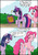 Size: 2113x3051 | Tagged: safe, artist:ciriliko, pinkie pie, twilight sparkle, g4, comic, creeper, high res, twilight sparkle is not amused, unamused