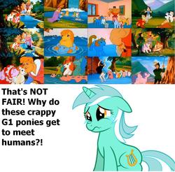 Size: 1001x985 | Tagged: safe, edit, edited screencap, screencap, lyra heartstrings, human, g1, g4, my little pony 'n friends, human fetish